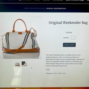 BROUK & Co.  NEW Original Weekender Bag